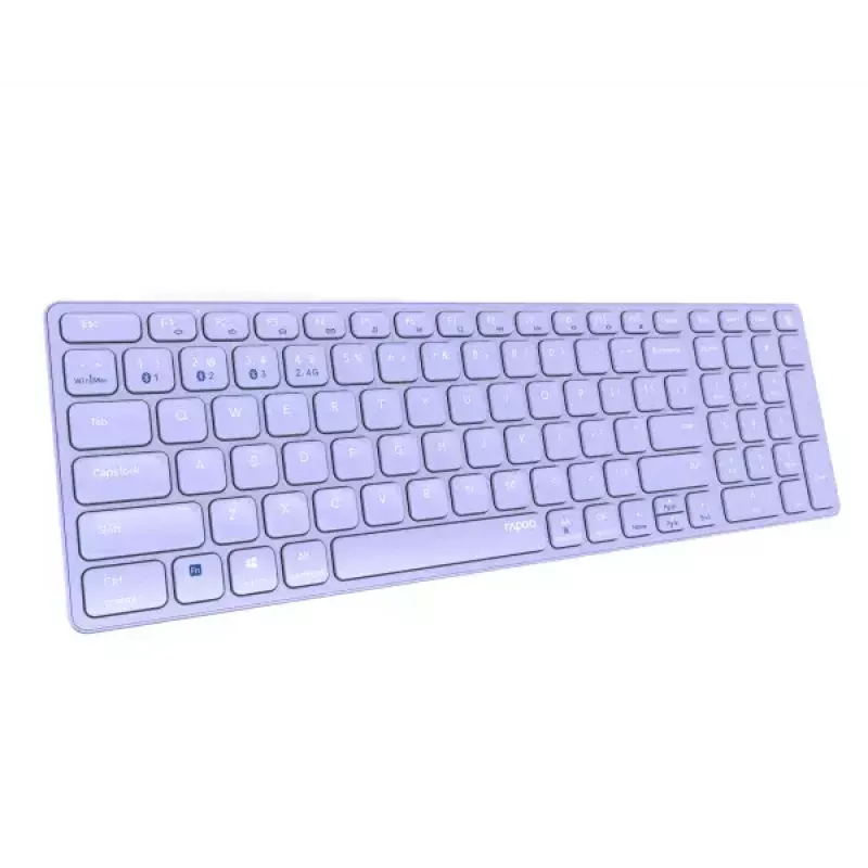 Bezvadu tastatūra Rapoo E9700M QWERTZ vācu ceriņu krāsā RF Bluetooth