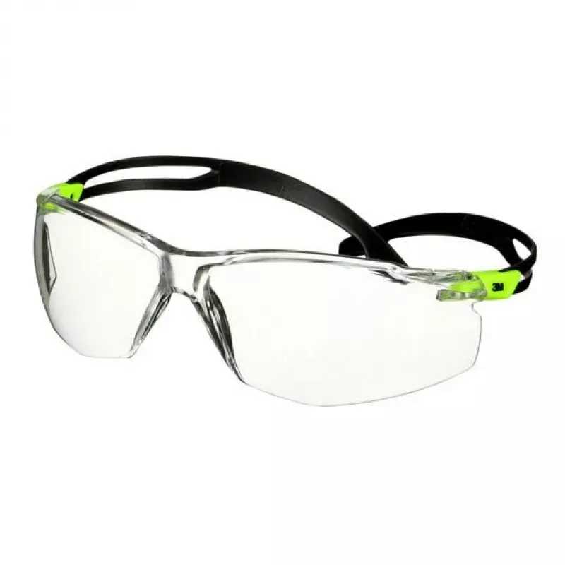 3M SF501SGAF-GRN-EU Aizsargbrilles, polikarbonāts (PC), melnas/zaļas
