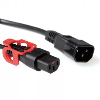 ACT barošanas vads C13 IEC Lock+ - C14 melns 2 m, PC1526