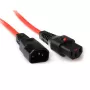 ACT barošanas kabelis ar fiksāciju C13 IEC Lock C14 sarkans 3 m PC1387 230V 10A