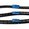 ACT 20 mm spirālveida kabeļu aptinums, 30 m, melns, PVC