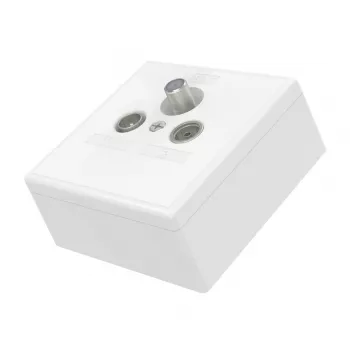 Hama 00205288 kontaktligzda SAT + TV + Radio Balta