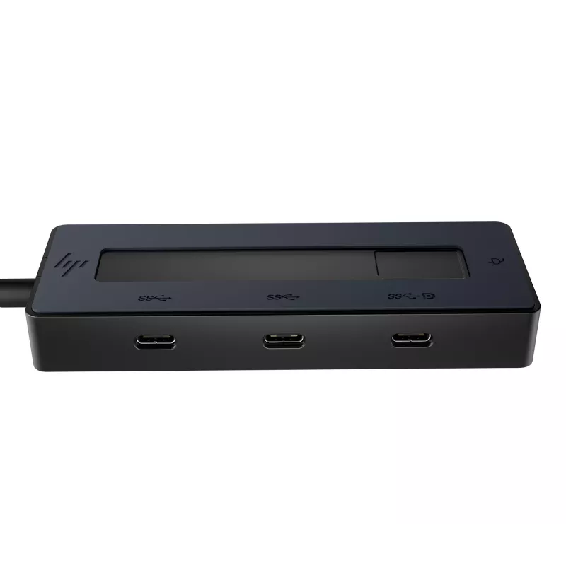 HP 4K USB-C daudzportu centrmezgls, USB Type-C, 10000 Mbit/s, 3840 x 2160, Melns, 65 W