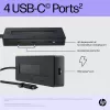 HP 4K USB-C daudzportu centrmezgls, USB Type-C, 10000 Mbit/s, 3840 x 2160, Melns, 65 W