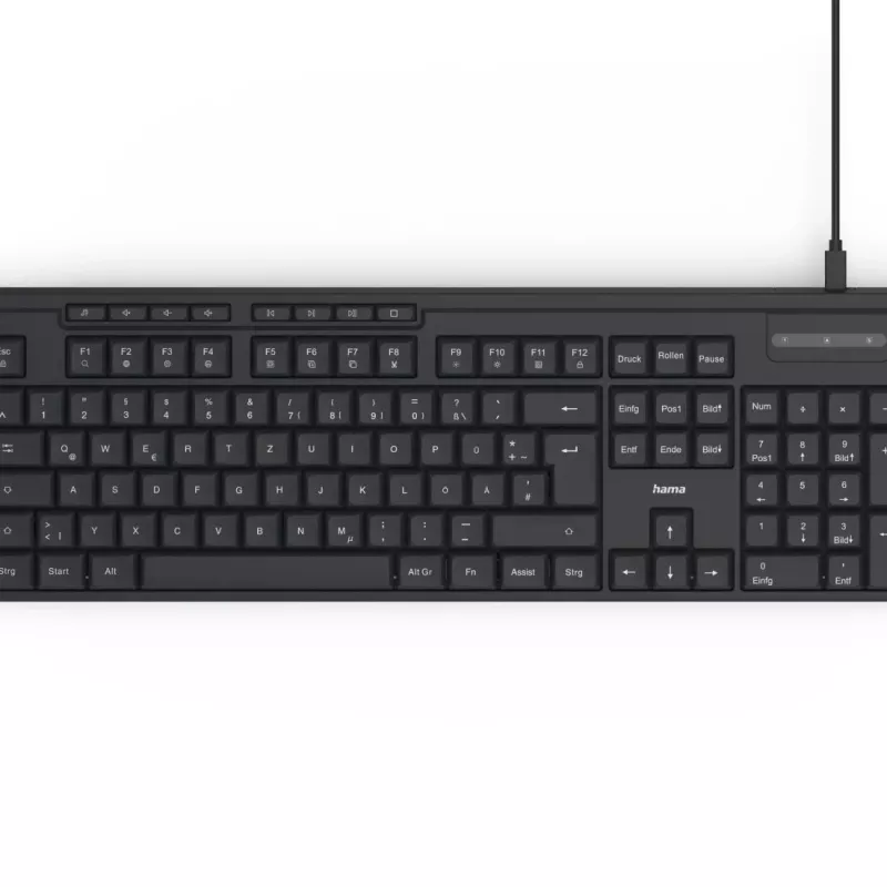 Hama CK-200 USB QWERTZ klaviatūra melna