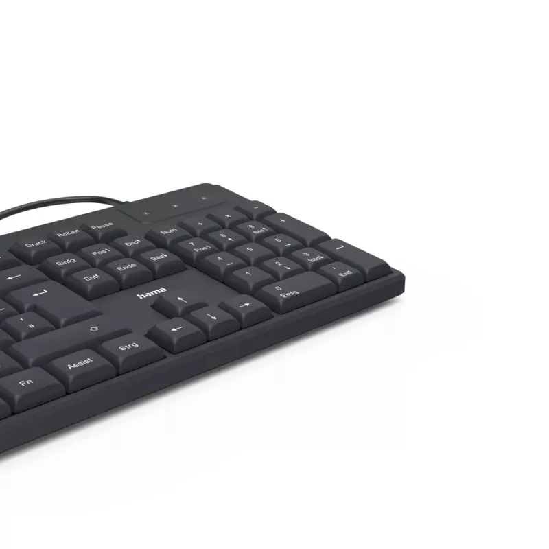 Hama CK-200 USB QWERTZ klaviatūra melna