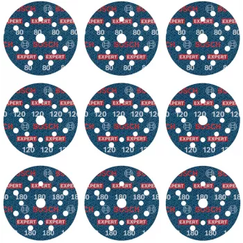 Slīpēšanas disks Bosch 2608902407 Ø125 mm — 1 gabals abrazīvs disks rotējošiem/orbitāliem slīpmašīnām