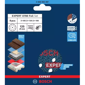 Slīpēšanas disks Bosch 2608902407 Ø125 mm — 1 gabals abrazīvs disks rotējošiem/orbitāliem slīpmašīnām
