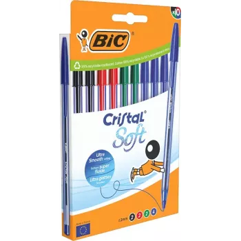 Stiķu lodīšu pildspalva BIC 516359 jauktas krāsas 10 gab.