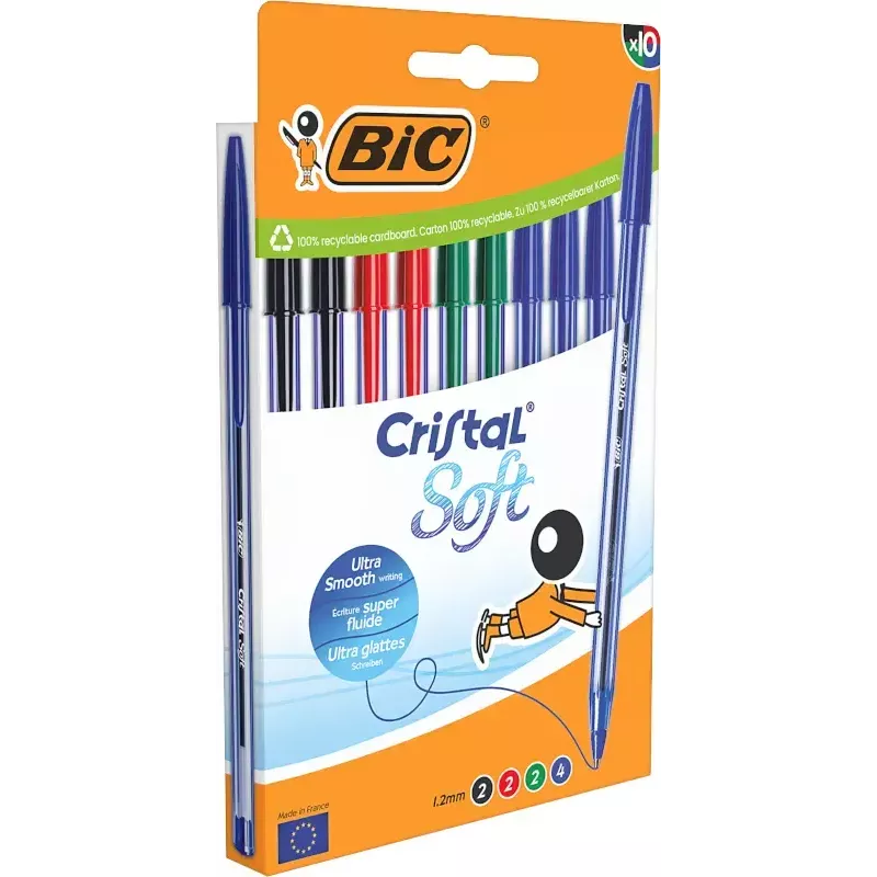 Stiķu lodīšu pildspalva BIC 516359 jauktas krāsas 10 gab.