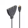 Hama 00205101 HDMI kabelis 0.55 m, HDMI A tipa (standarta) 3 x HDMI A tipa (standarta), Melns