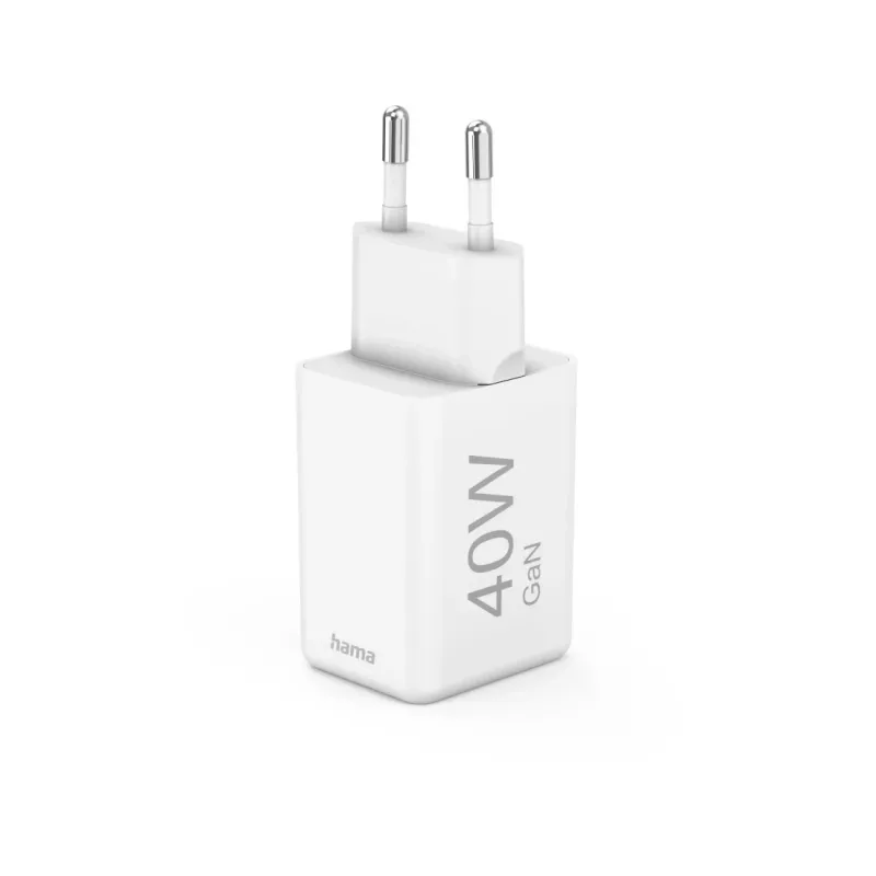 Hama 00201989 ātrais lādētājs 40W GaN 2xUSB-C balts