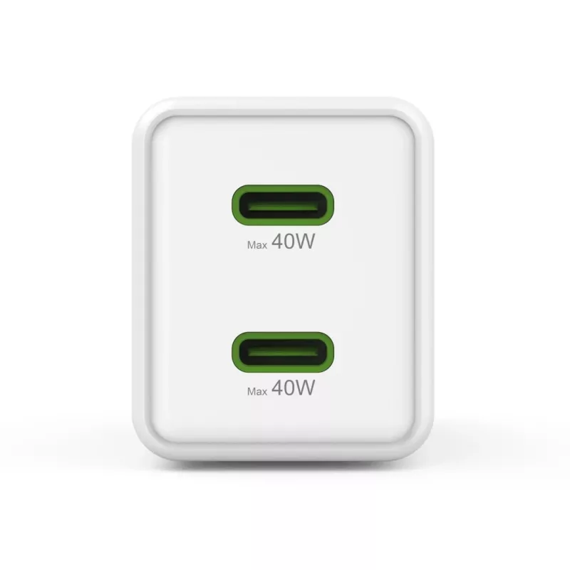 Hama 00201989 ātrais lādētājs 40W GaN 2xUSB-C balts