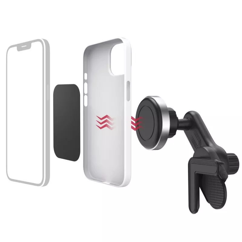 Hama 00201988 aktīvais turētājs mobilajam telefonam/smartfonam melns, sudrabs