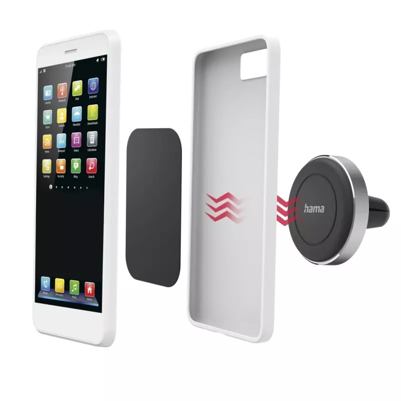 Hama Magnet pasīvais turētājs mobilajam telefonam/smartfonam melns, sudrabs
