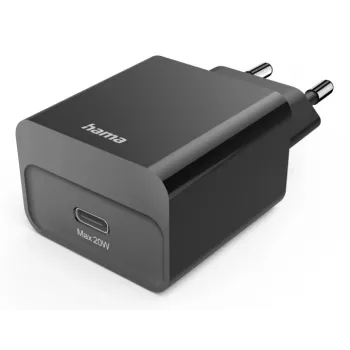 Hama 00201959 ātrais lādētājs mobilajām ierīcēm, USB-C, 20W, melns