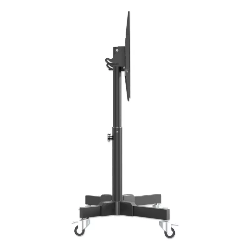 Manhattan zemais statīvs uz riteņiem televizoriem un monitoriem, 37–65 collas, VESA 200x200–600x400 mm, 40 kg, 45° slīpums