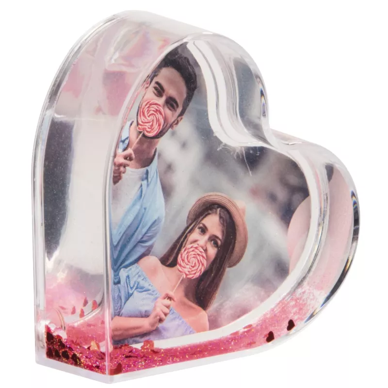 Hama Heart sirds formas vienas fotogrāfijas rāmis Sarkans, Caurspīdīgs