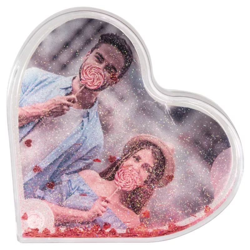 Hama Heart sirds formas vienas fotogrāfijas rāmis Sarkans, Caurspīdīgs