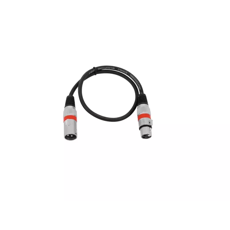 Audio kabelis Omnitronic 30220401 0,5m XLR 3-pin Melns