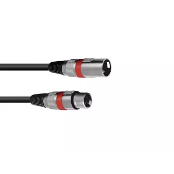 Audio kabelis Omnitronic 30220406 1m XLR 3-pin Melns