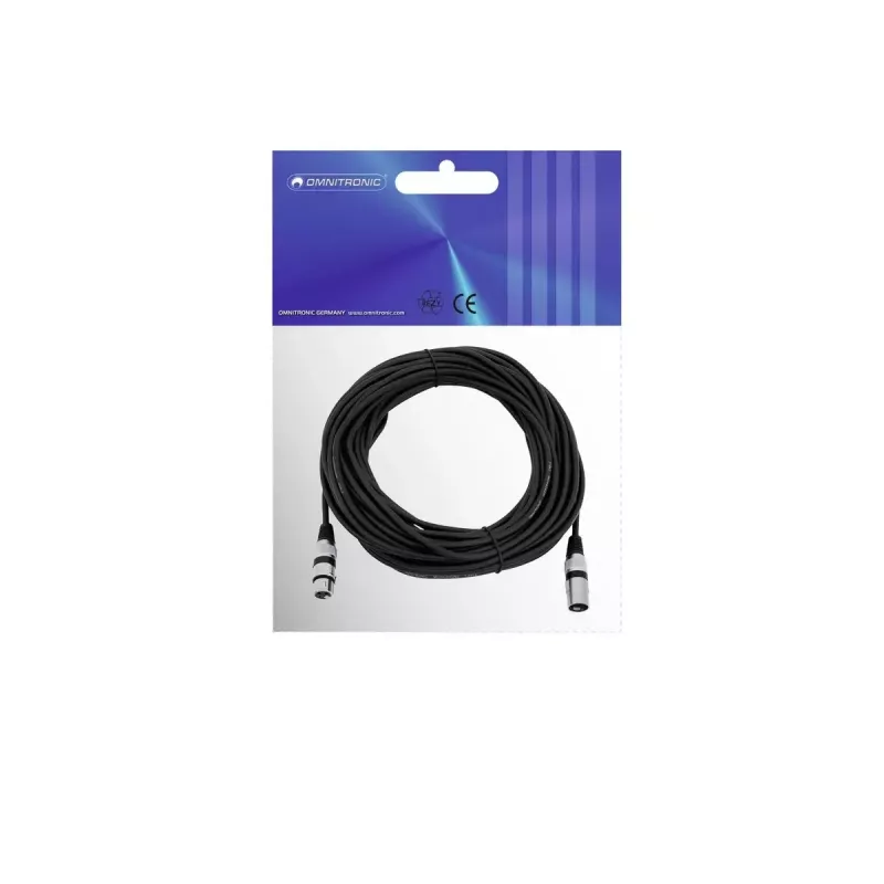 Audio kabelis Omnitronic 3022058N 20 m XLR (3-pin) Melns