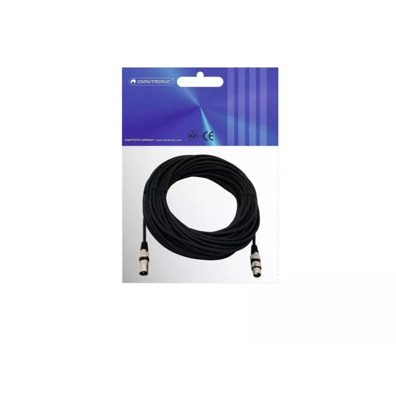 Audio kabelis Omnitronic 30220590 25m XLR 3-pin Melns