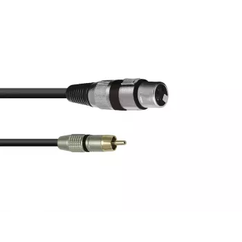 Audio kabelis XLR (3-pin) — RCA Omnitronic 3022075J 0.15 m Melns