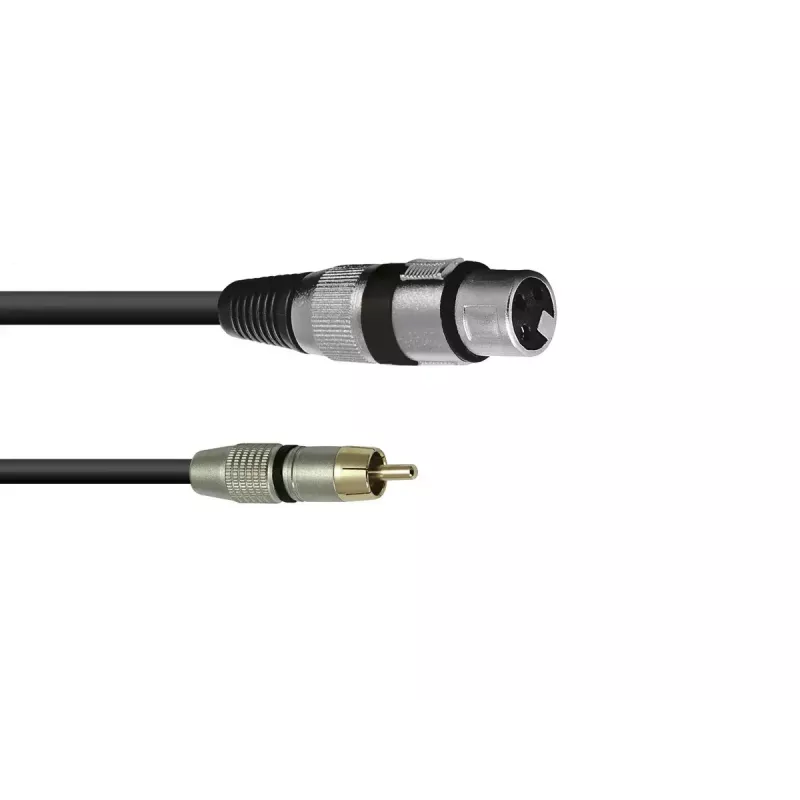 Audio kabelis XLR (3-pin) — RCA Omnitronic 3022075J 0.15 m Melns