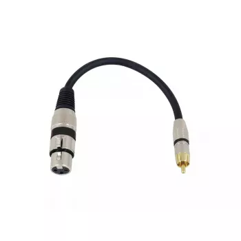 Audio kabelis XLR (3-pin) — RCA Omnitronic 3022075J 0.15 m Melns