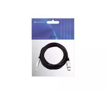 Audio kabelis 2m Omnitronic 3022516M XLR 3-pin 6.35mm Melns