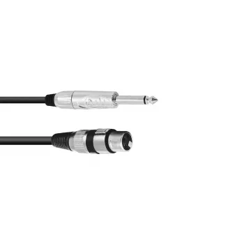 Audio kabelis 2m Omnitronic 3022516M XLR 3-pin 6.35mm Melns