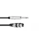 Audio kabelis 2m Omnitronic 3022516M XLR 3-pin 6.35mm Melns