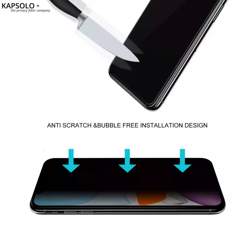 KAPSOLO Privātuma rūdītais stikls iPhone 11 Pro XS X