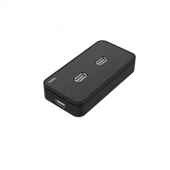 USB centrmezgls HAMA 00200123 — 7 portu USB 2.0 centrmezgls, 480 Mbit/s, melns, 1,1 m kabelis