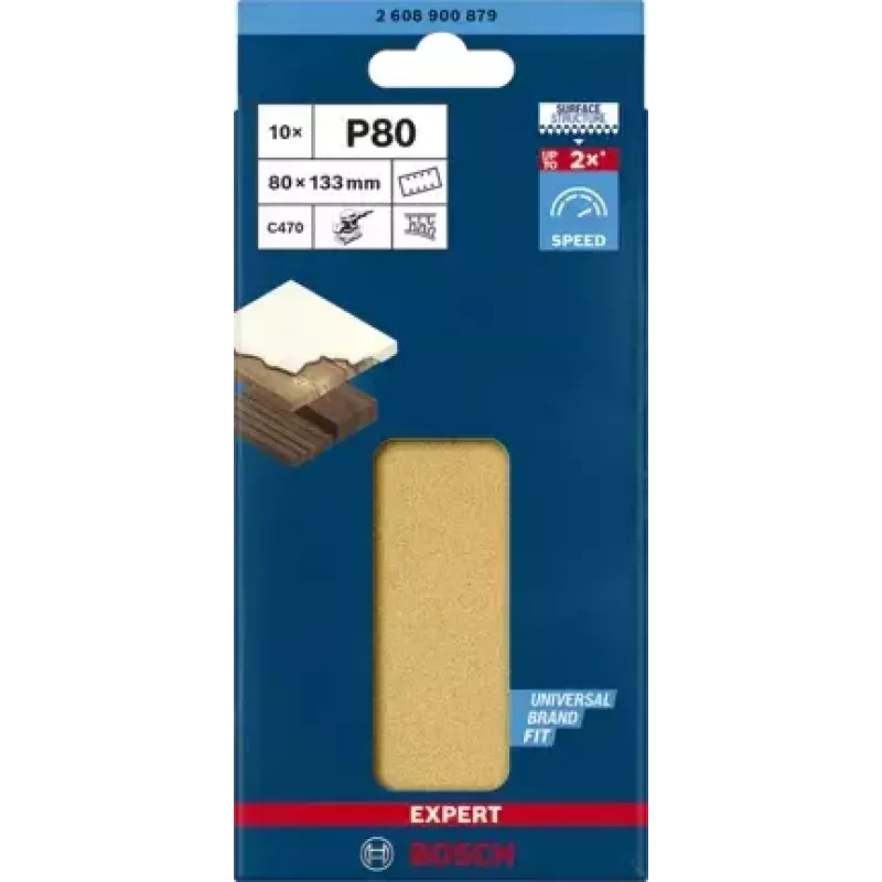 Bosch 2 608 900 879 slīpēšanas loksnes kokam un krāsai (10 gab.)
