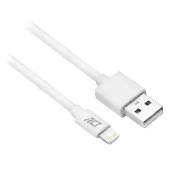 ACT USB 2.0 uzlādes/datu kabelis A-Lightning 1m, MFi sertificēts