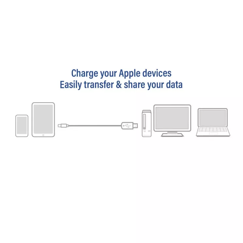 ACT USB 2.0 uzlādes/datu kabelis A-Lightning 1m, MFi sertificēts