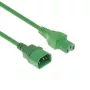 Strāvas vads C14 - C15 zaļš 0,6 m ACT AK5302 250 V 10 A