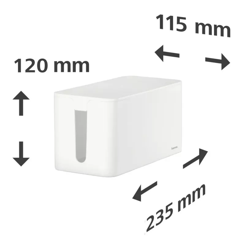 Hama Mini kabeļu kaste galda/grīdas baltā krāsā