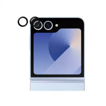 Kameras lēcu aizsargs PanzerGlass SAFE. Samsung Galaxy Z Flip6 melns, pret skrāpējumiem un triecieniem