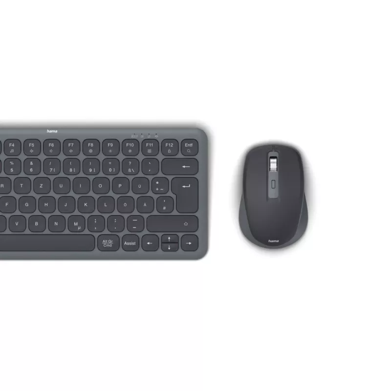Hama WKM-500 tastatūras un peles komplekts Mājas/Birojs RF Bezvadu + Bluetooth QWERTZ Vācu Melns