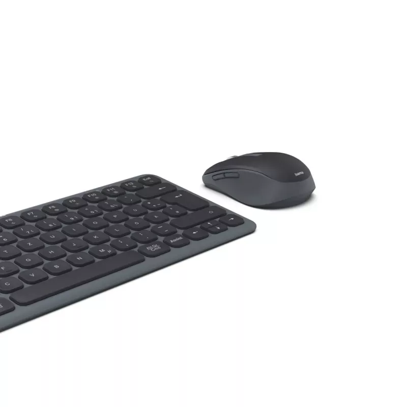 Hama WKM-500 tastatūras un peles komplekts Mājas/Birojs RF Bezvadu + Bluetooth QWERTZ Vācu Melns