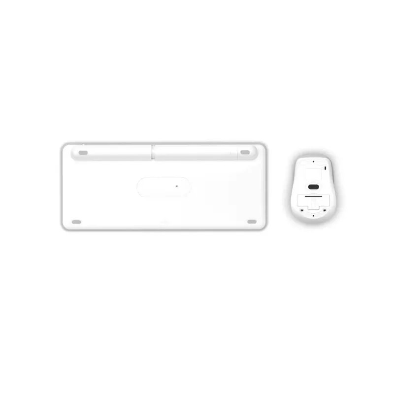 Hama WKM-500 tastatūra ar peli, mājas, USB + RF bezvadu + Bluetooth, QWERTZ, pelēka, balta