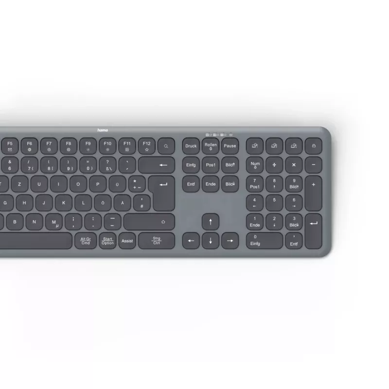 Hama WK-550 tastatūra Home/Office RF bezvadu + Bluetooth QWERTZ vācu melna, tumši pelēka
