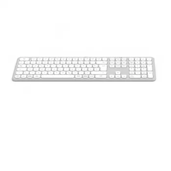 Hama WK-550 bezvadu tastatūra Home/Office RF Wireless + Bluetooth QWERTZ vācu izkārtojums Pelēka, Balta
