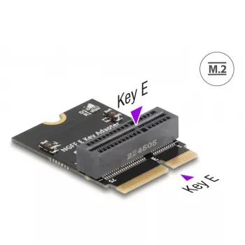 DeLOCK 64341 Iekšējais M.2 adapteris, M.2 vīrišķais savienotājs, melns