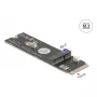 DeLOCK 64344 Iekšējais M.2 adapteris, melns, 22x80x5mm