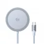 UGREEN MagFlow W753 Qi2 magnētiskais bezvadu lādēšanas paliktnis, 25 W, sudraba krāsā
