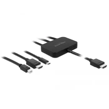 Video kabeļa adapteris DeLOCK 85830 HDMI Type A HDMI Mini DisplayPort USB Type-C Melns